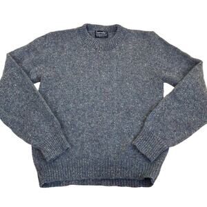 Bernette Sz L Vintage 80s Virgin Wool Blend Crewneck Sweater Marled Speckled